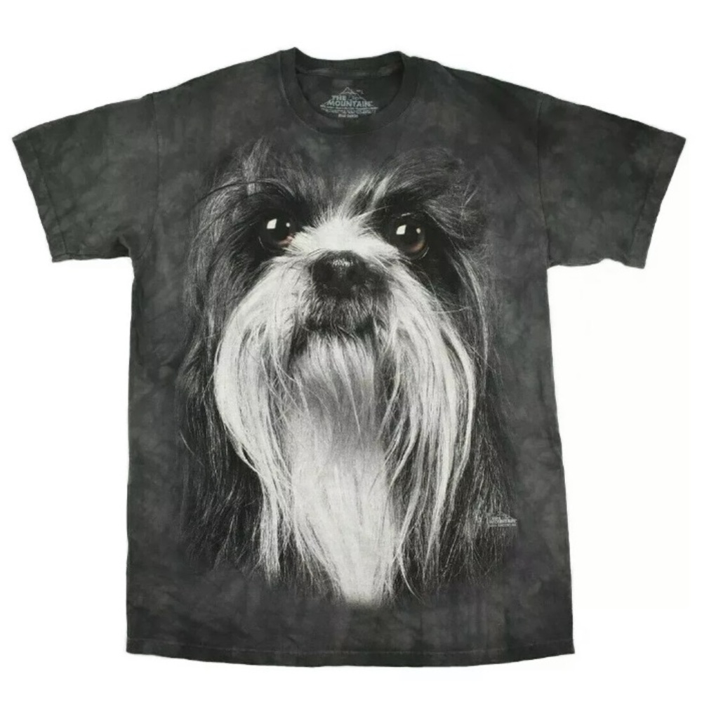 Gray The Mountain Shitzu Graphic TShirt Size Large